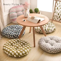 direct sales new classic office cushion dining chair cushion chair cushion ethnic style round cotton and linen thick futon mat