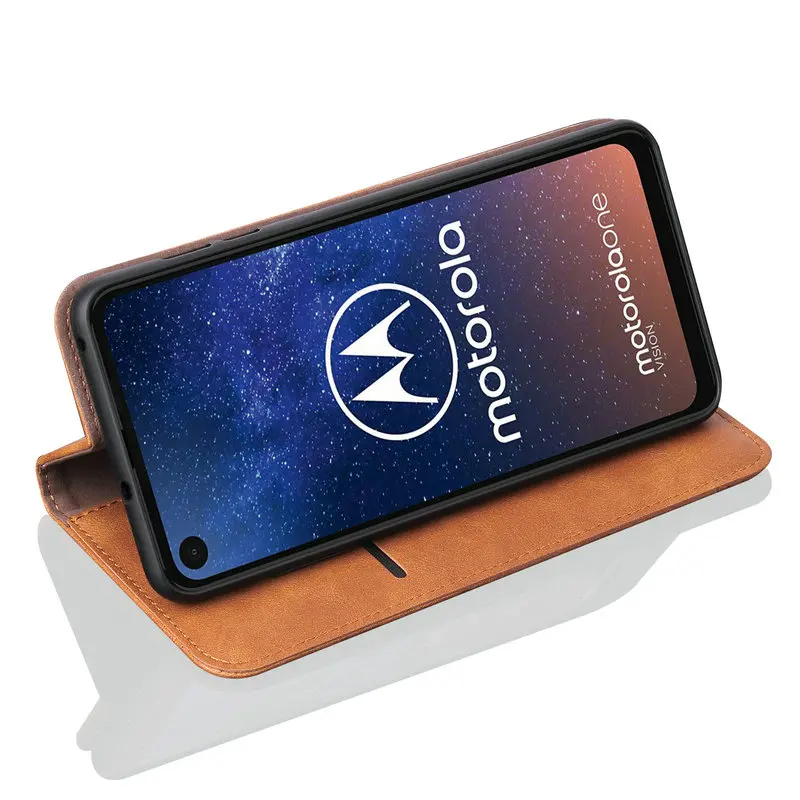 Роскошный кожаный кошелек для Motorola One Vision чехол Coque Motorola Moto One Vision чехол откидная крышка для Motorola Moto 1 Vision