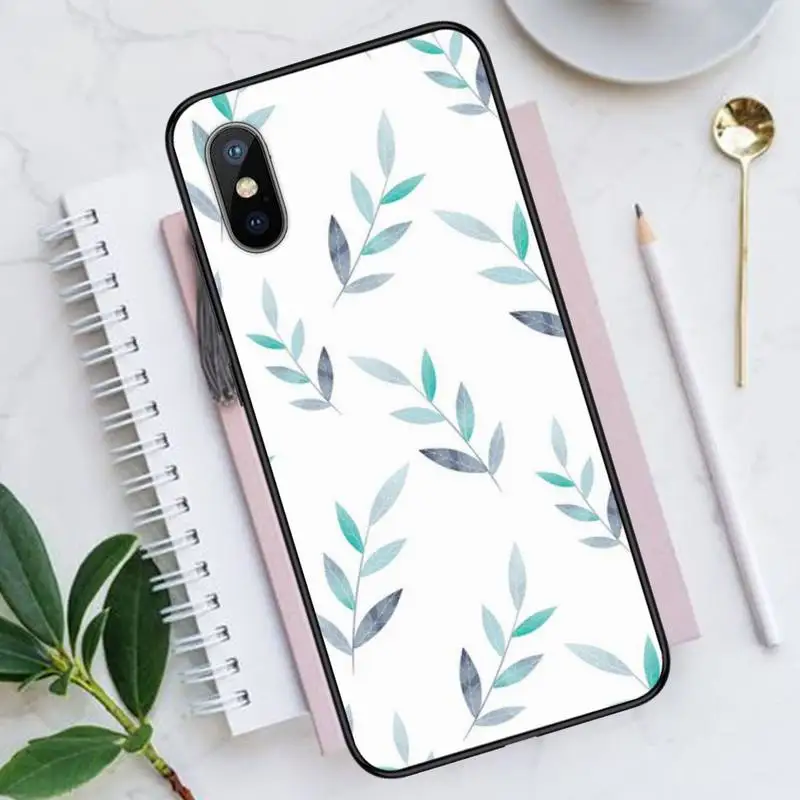 

plants with flowers Watercolor pattern Phone Case for iPhone 11 12 mini pro XS MAX 8 7 6 6S Plus X 5S SE 2020 XR shell funda