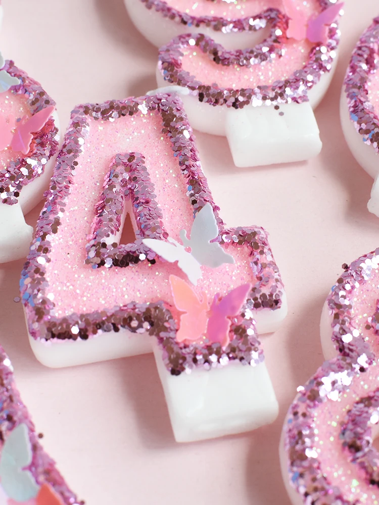 Блестящие цифры любого CmbinationOf свечи для торта на день рождения 0-9 вставки