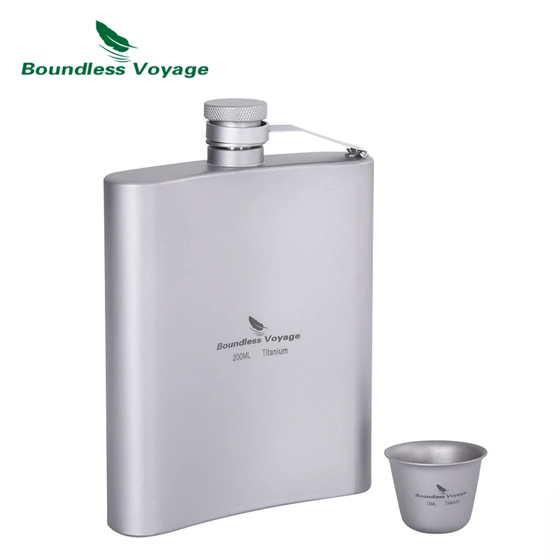 Титановая фляжка для сакэ Boundless Voyage Набор чашек активного отдыха кемпинга