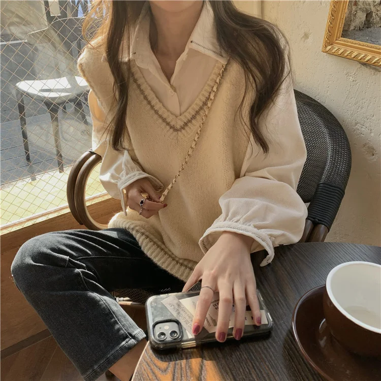 

CMAZ 2021 Autumn Winte Sweater Women Tops Knitted Pullover Korean Style Cardigan Soft Warm Pull Thick Outwear