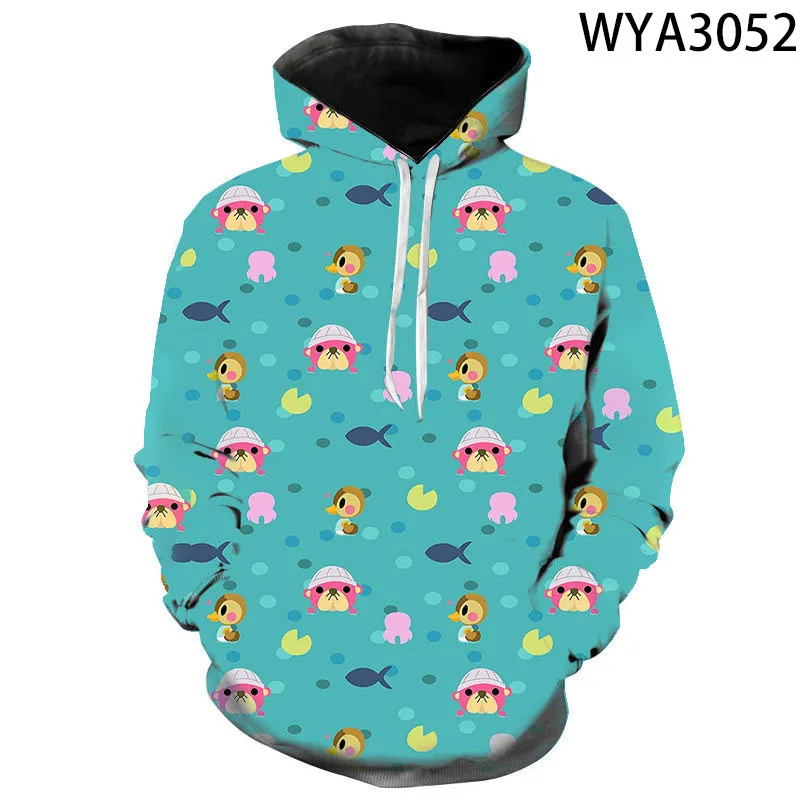 

Толстовки с капюшоном для мужчин, женщин, детей, свитшоты с животными, мультяшный аниме 3D принт для мальчиков и девочек, Детская уличная одеж...