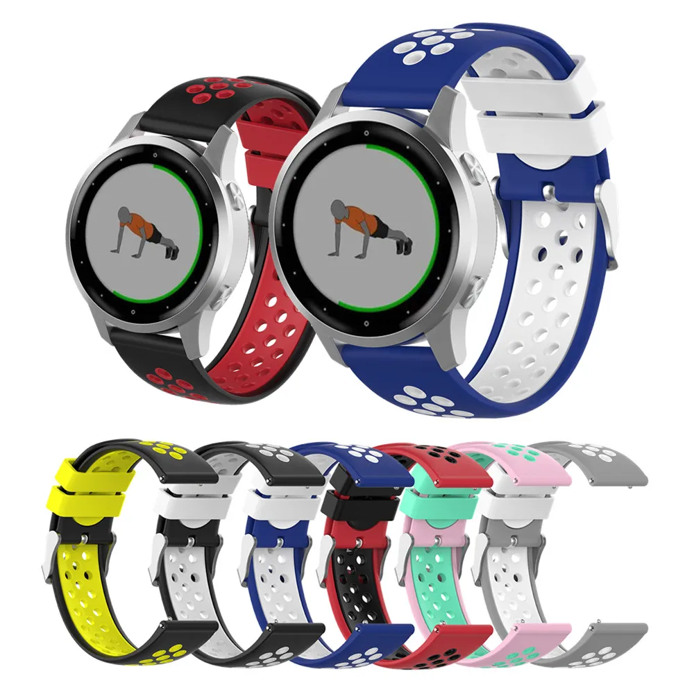 18 мм спортивный мягкий силиконовый ремешок для Garmin Vivoactive4S Смарт-часы для Vivoactive 4S сменный Браслет аксессуары