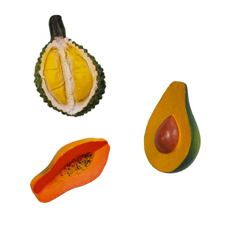 Милый имитирующий магнит на холодильник рельефный стерео фрукты/растения/хлеб