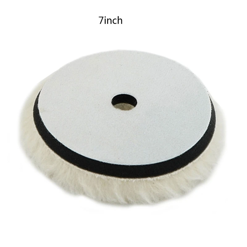 

1pc 6"/7" Wool Polishing Pad For Polisher Machine Waxing Polishing Buffing D7WD