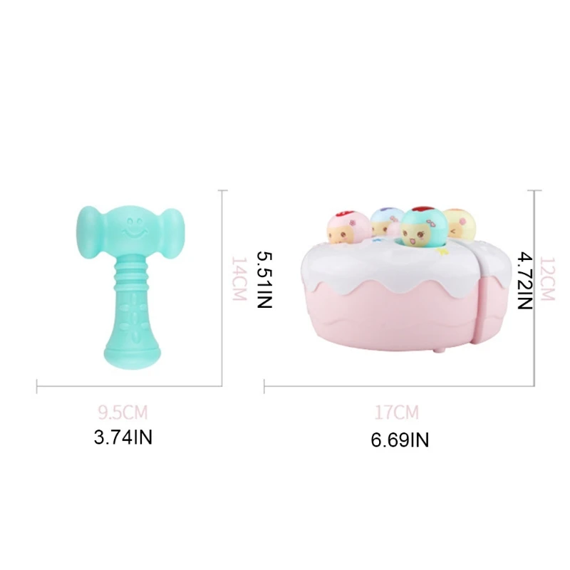 

D0JC Mini Interactive Preschool Toy Electric Whack-A-Mole Game Toy with Fine Motor Skill Training Hand-Eye Coordination Toy