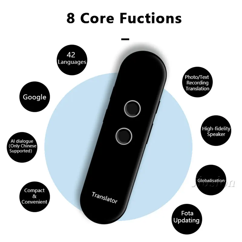 Portable Muamaenence Smart Voice Translator Artificial Intelligence Mini Instant Real-time Multiple Russian Language | Электроника