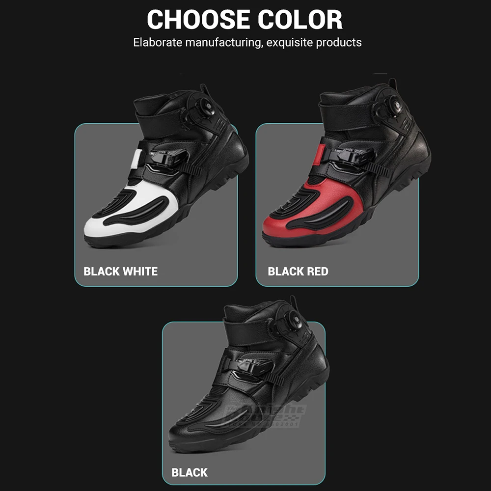 Мотоциклетные ботинки дышащие байкерские для езды на мотоцикле лодки мотокросса