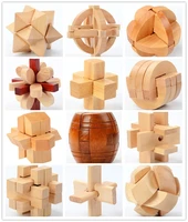 china classic 3d wooden puzzle lock toys cube game funny lock design brain teaser educational toys for children adults
