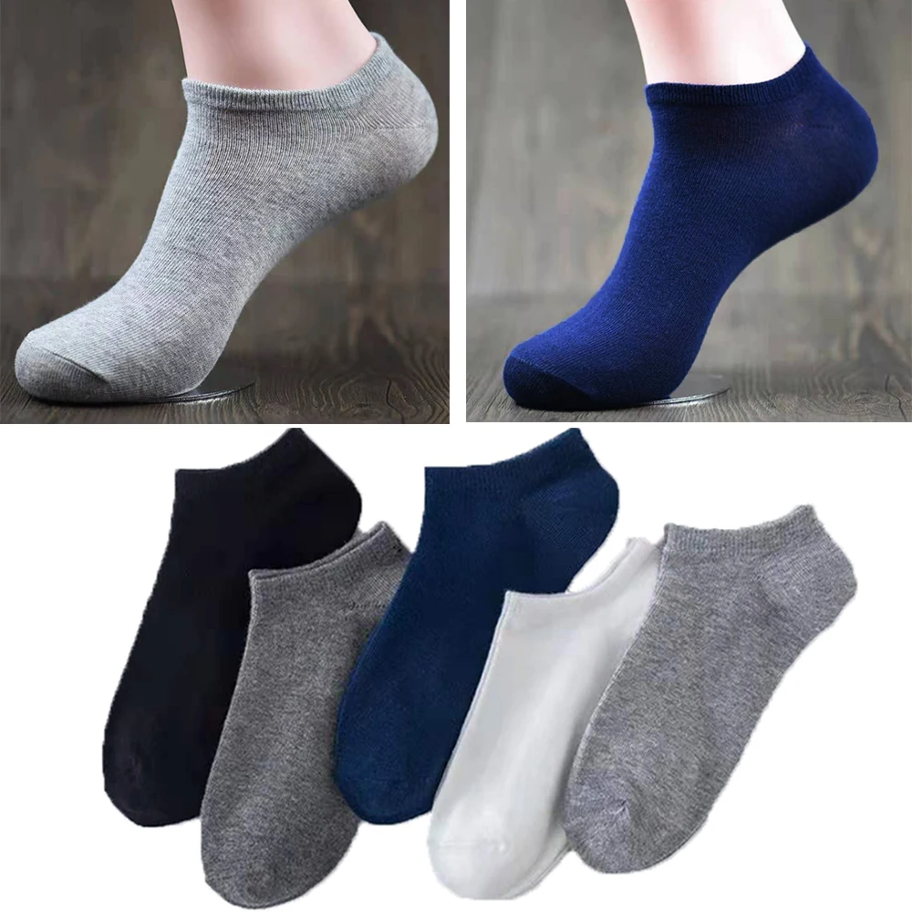 

10 Pairs/Set Man Socks Breathable Sports socks Solid Color Boat socks Comfortable Cotton Ankle Socks White Black Gray Navy