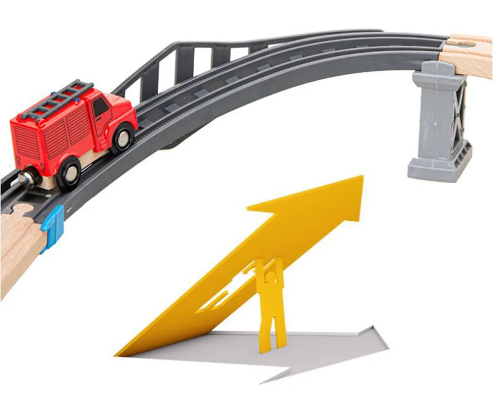 

New Wooden Railway Tracks Set Beech Wooden Train Track Accessories Crossroads Educational Toys For Kids Children Gift