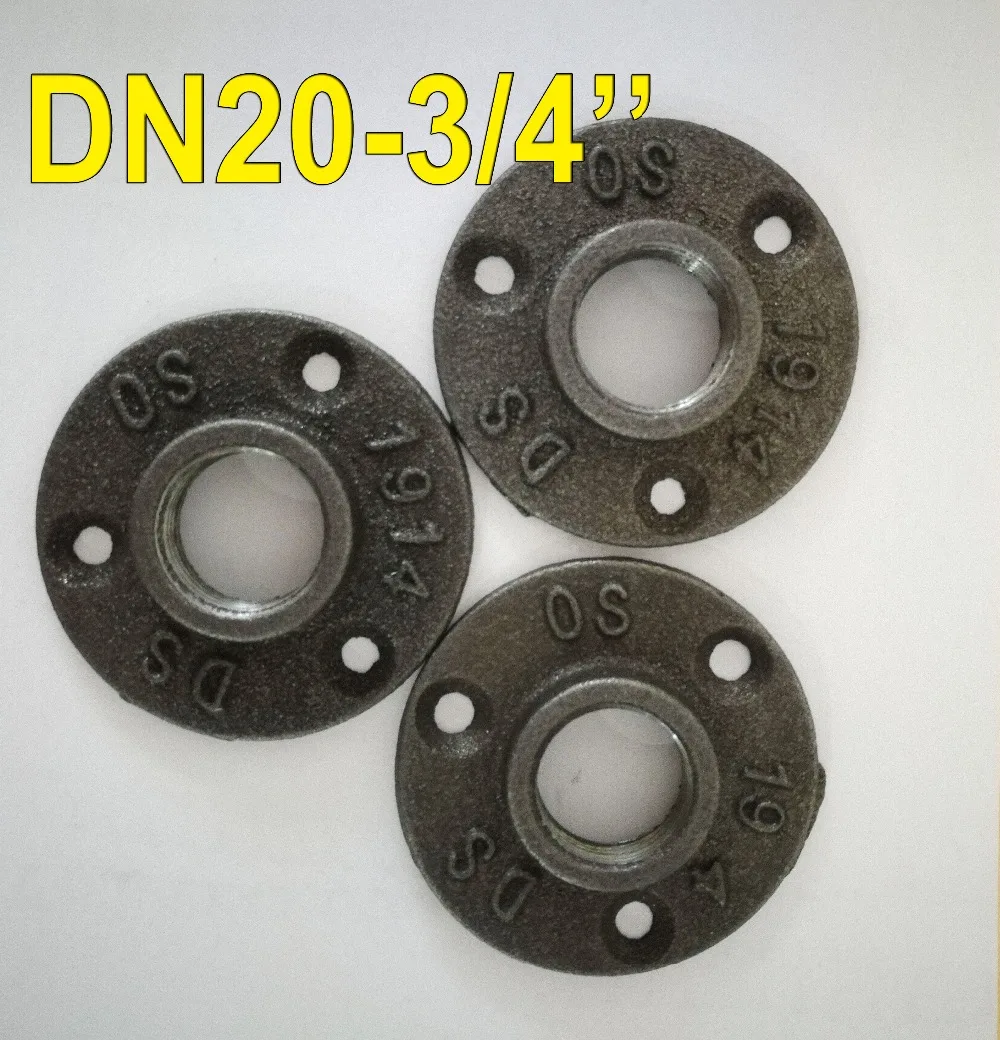 

3Pieces/Lot (-DN20-3/4'')Cast Iron Flange Wall Base DIY Furniture Industrial Pipes Legs Loft Industrial Table Cabinet Feet