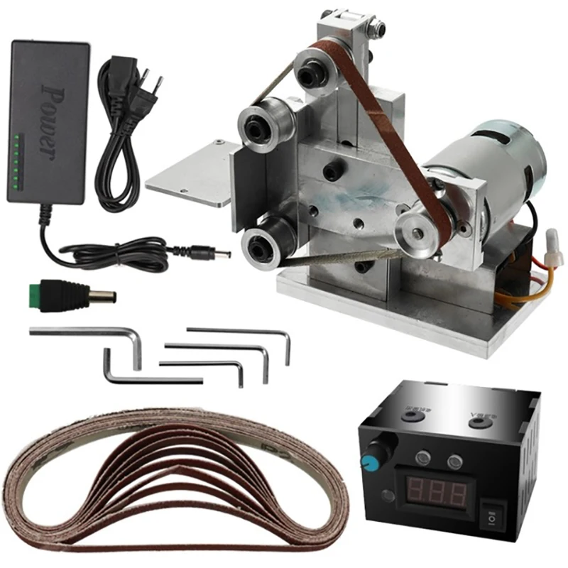 Eu Plug Multifunctional Grinder Mini Electric Belt Sander Diy Polishing Grinding Machine Cutter Edges Sharpener | Инструменты