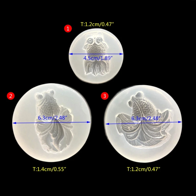 

Silicone Mold Gold Fish Mirror DIY Crafts Jewelry Handmade Pendant Epoxy Resin