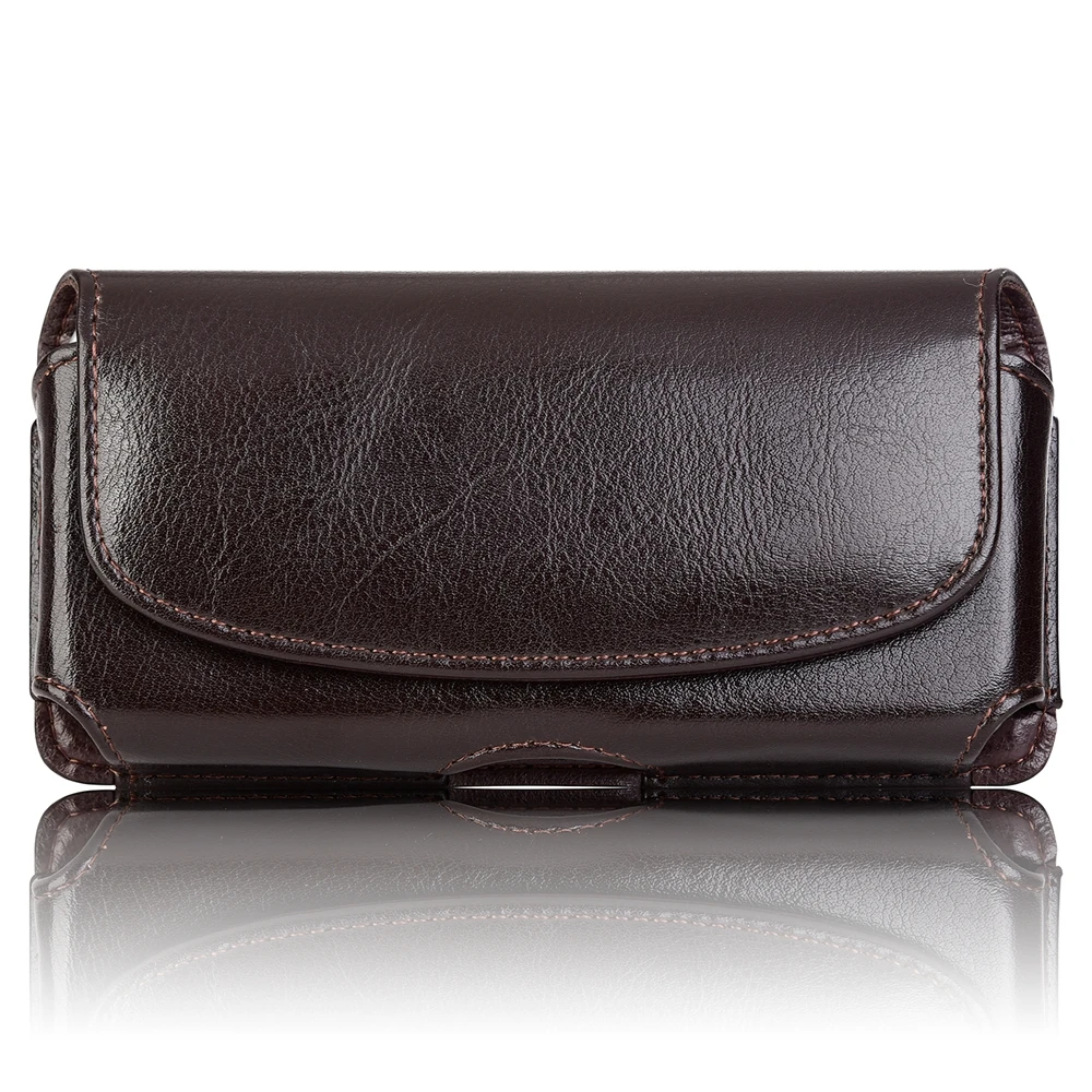 Универсальный Вертикальный чехол из натуральной кожи с зажимом для ремня кобура