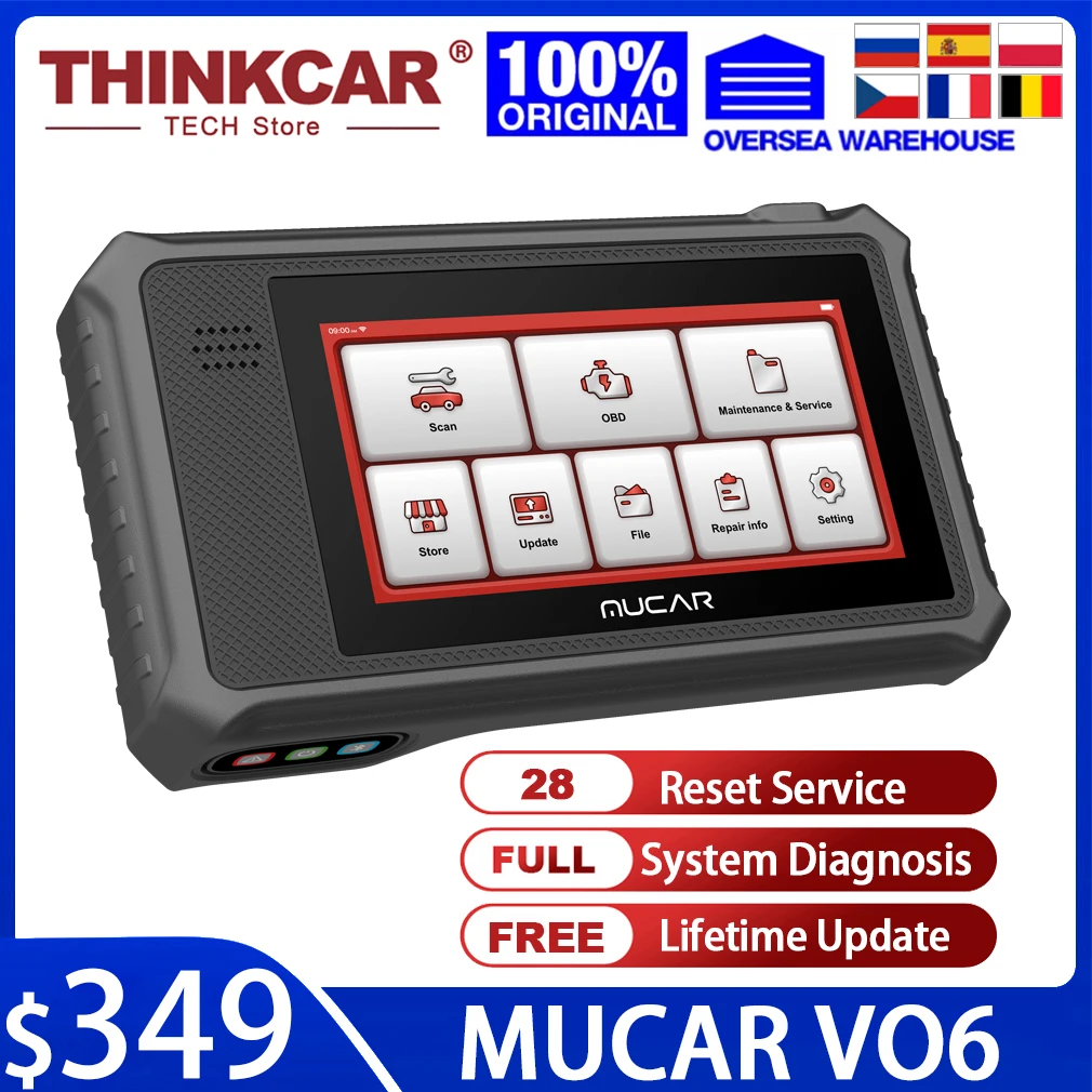 Диагностические инструменты THINKCAR MUCAR VO6 полная система с 28 сменными блоками