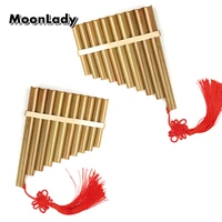 chinese traditional musical instrument 10 pipes pan flute c key high quality pan pipes woodwind instrument bamboo pan flute