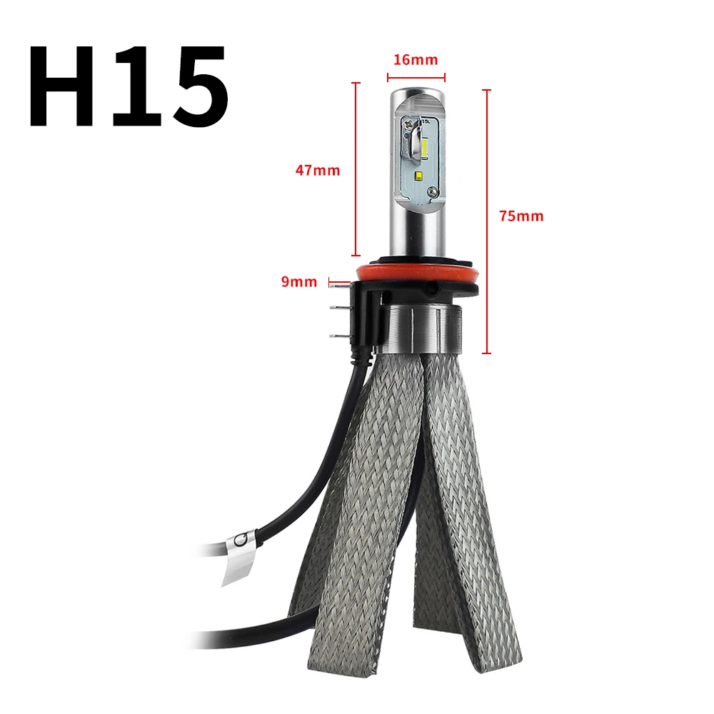 H7 led H4 H15 H11 D1S D2S H8 6000K белый луч h7 Canbus Бесплатная ошибка Epistar чип лампа автомобильный