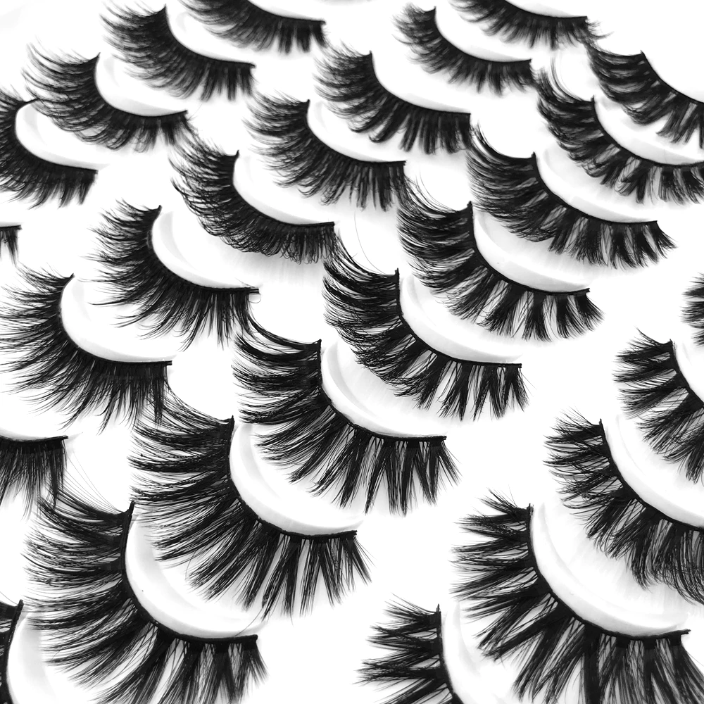 

5/10/20 Pairs 3D Soft Mink False Eyelashes Handmade Wispy Fluffy Long Lashes Natural Eye Extension Makeup Kit Cilios