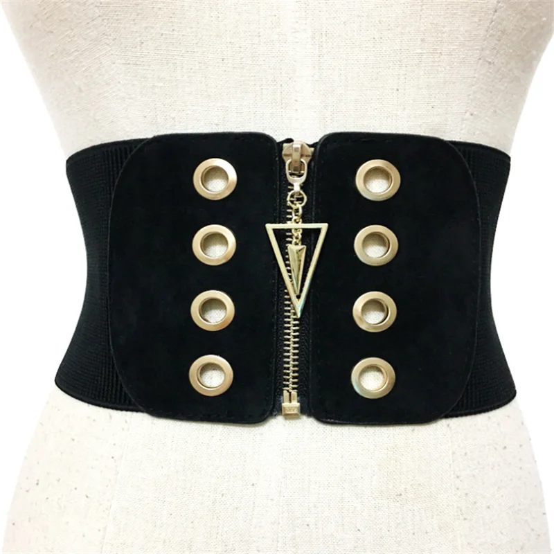 

Women Ultra Wide Corset Belt Female Fashion Slim Black Elastic Body Style High Waist Dress Stretch Belts For Woman Waistband