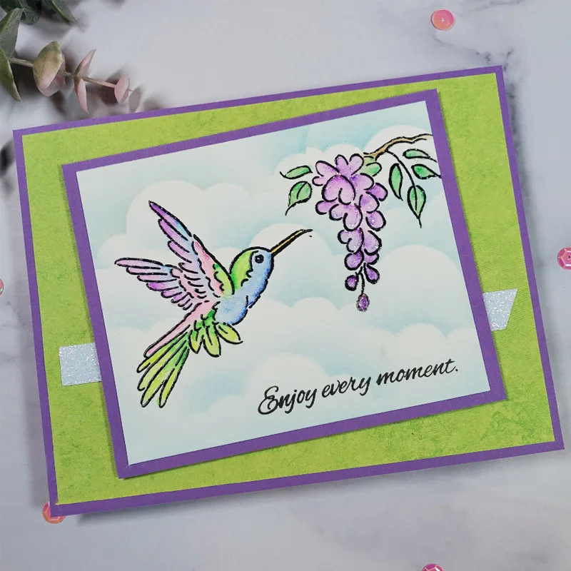 

QWELL 4*6 inch Clear Silicone Stamps Hummingbird DIY Scrapbooking Craft Paper Cards Decorative Album Making Template 2020 New