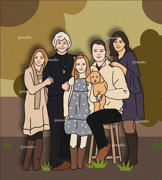 Мультяшный стиль индивидуальный постер персонализированный Портрет холст