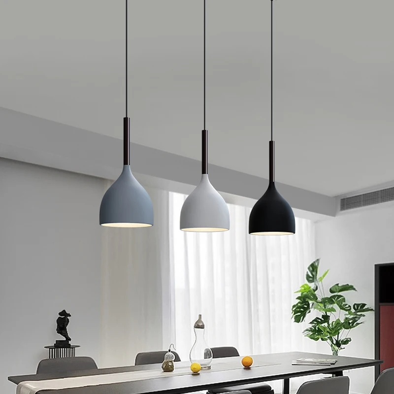 Moderno 3 colgante iluminación Bar minimalista colgante luces de isla de cocina lámparas colgantes comedor vida lámparas de habitación E27