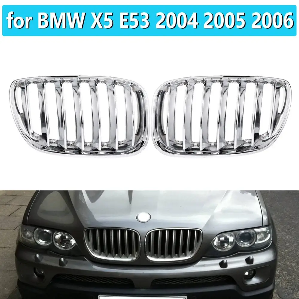 

1 пара, хромированная решетка для BMW X5 E53 2004 2005 2006