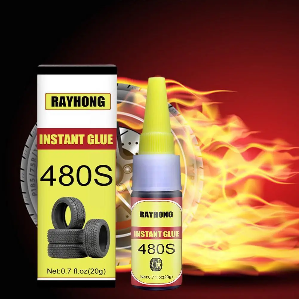 

20ml Car Tire Repair Glue Black Soft Rubber Universal Wheel Puncture Glue Tyre Seal Strong Motorcycle Repair Auto R2j2