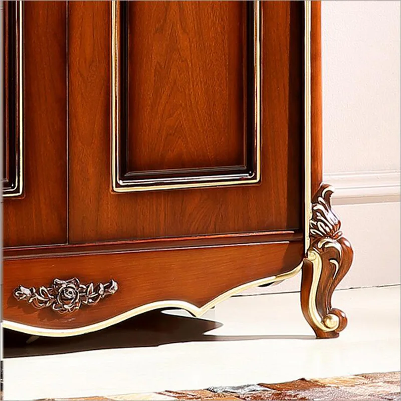 Антикварная раздвижная дверь обувного шкафа woden Европейский стеллаж для обуви