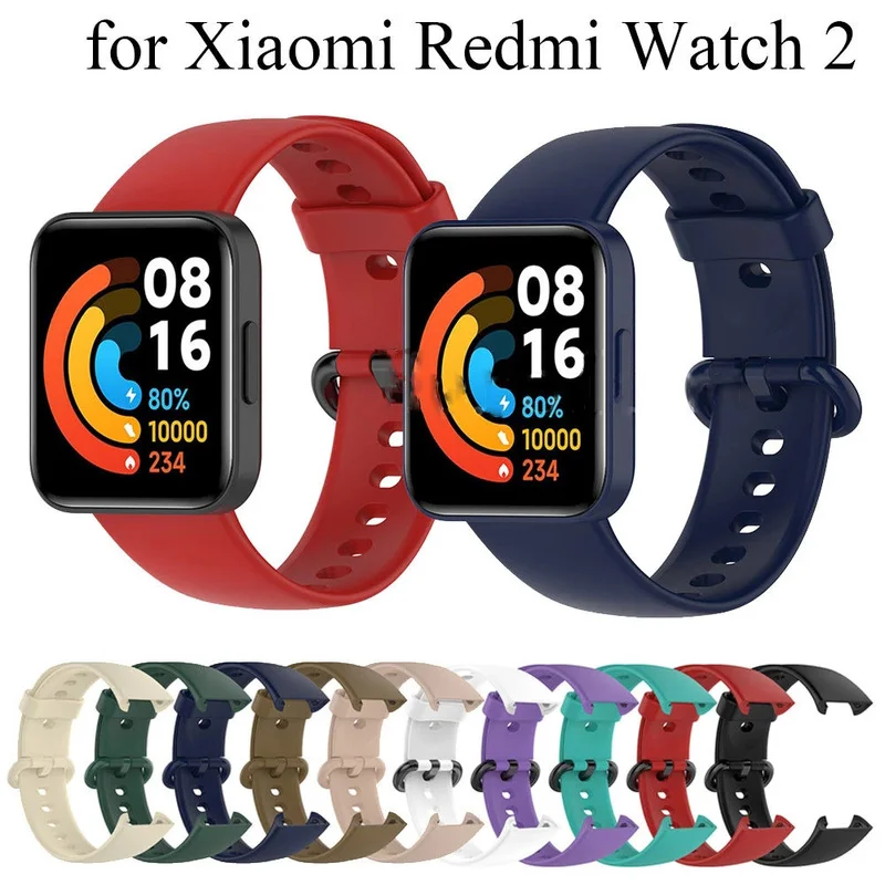 

For Xiaomi Redmi Watch 2 Waterproof Durable Soft Silicone Watch Strap Smart Sport Watchstrap Replacement For Redmi Watch 2