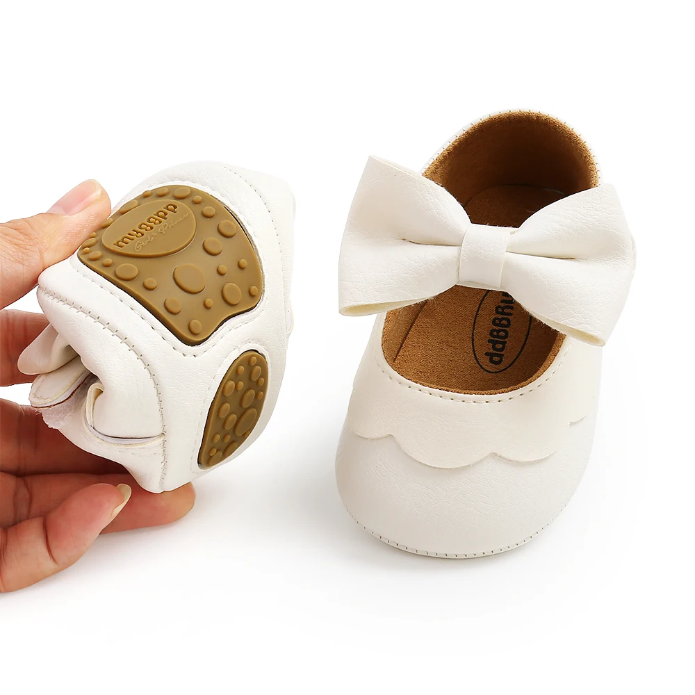 

Baby Girls PU Princess Shoes Baptism Gifts Lovely Shoes Toddler Kids Prewalker Autumn White Booties
