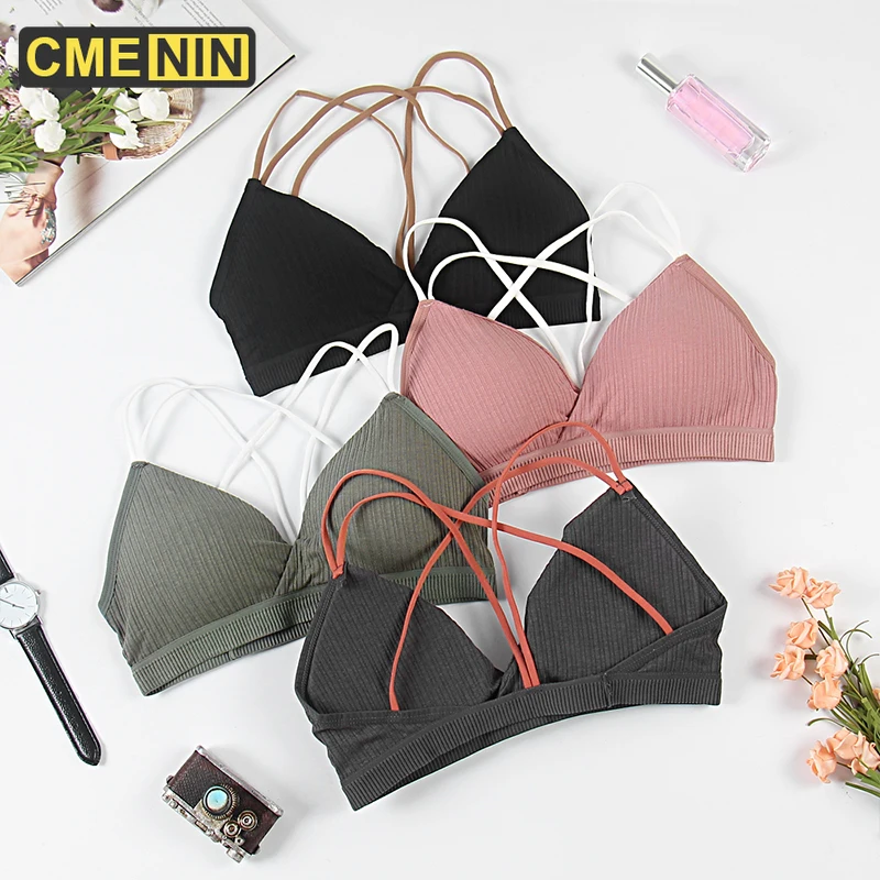 Женский бесшовный бюстгальтер без рукавов на бретельках косточек B0143|Топы