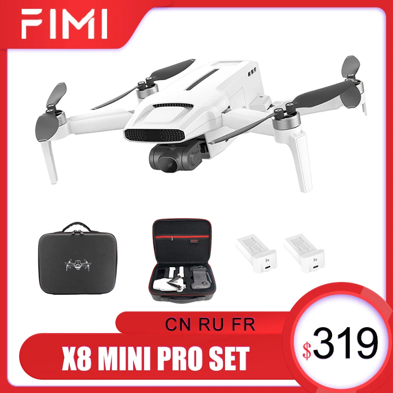 

FIMI x8 Mini 250g-Class 4K HD 3-осевая Карданная камера Dorne 30 минут 8 км дистанционное управление 5G Wifi GPS Дрон Радиоуправляемый квадрокоптер вертолет