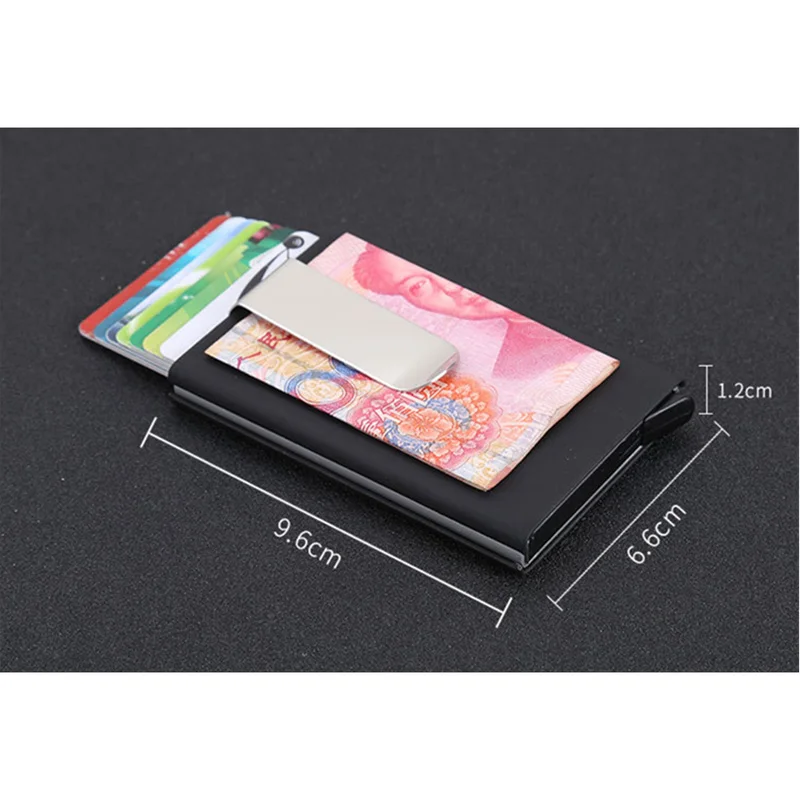 

Hot Sale Buisness Card Holder Carbon Fiber Metal Credit Card Wallet Automatic Card Case Designer Pop Up RFID Wallet Cardholder