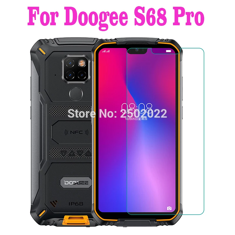 

glass for doogee s68 pro tempered glass protective 2.5d on for doogee s68pro screen protector glass film cover shield