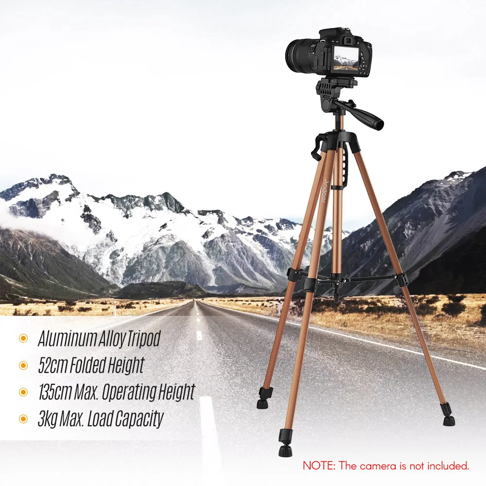 Штатив для фотокамеры Andoer легкий держатель телефона из алюминиевого сплава с