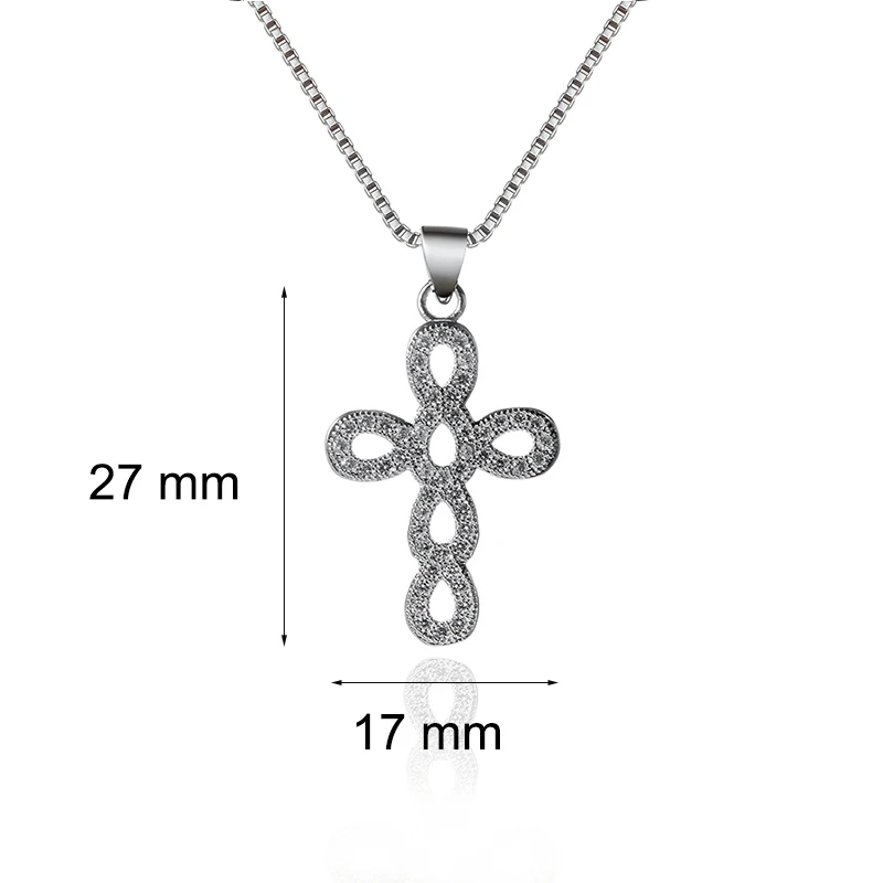 

XUFAN Fashion Female Cross Pendants Gold Color Crystal Jesus Cross Pendant Necklace Jewelry for Men Women Jewelry Gift