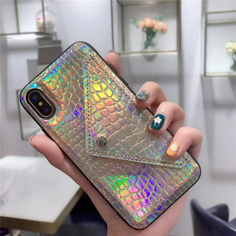 Роскошный чехол кошелек из змеиной кожи для iPhone 11 Pro Max XS XR 7 8 6s кредитная карта с