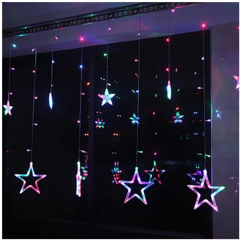 Шторы гирлянды светодиодные светильник Фея Сосулька 2 5 м Звезда Рождественский