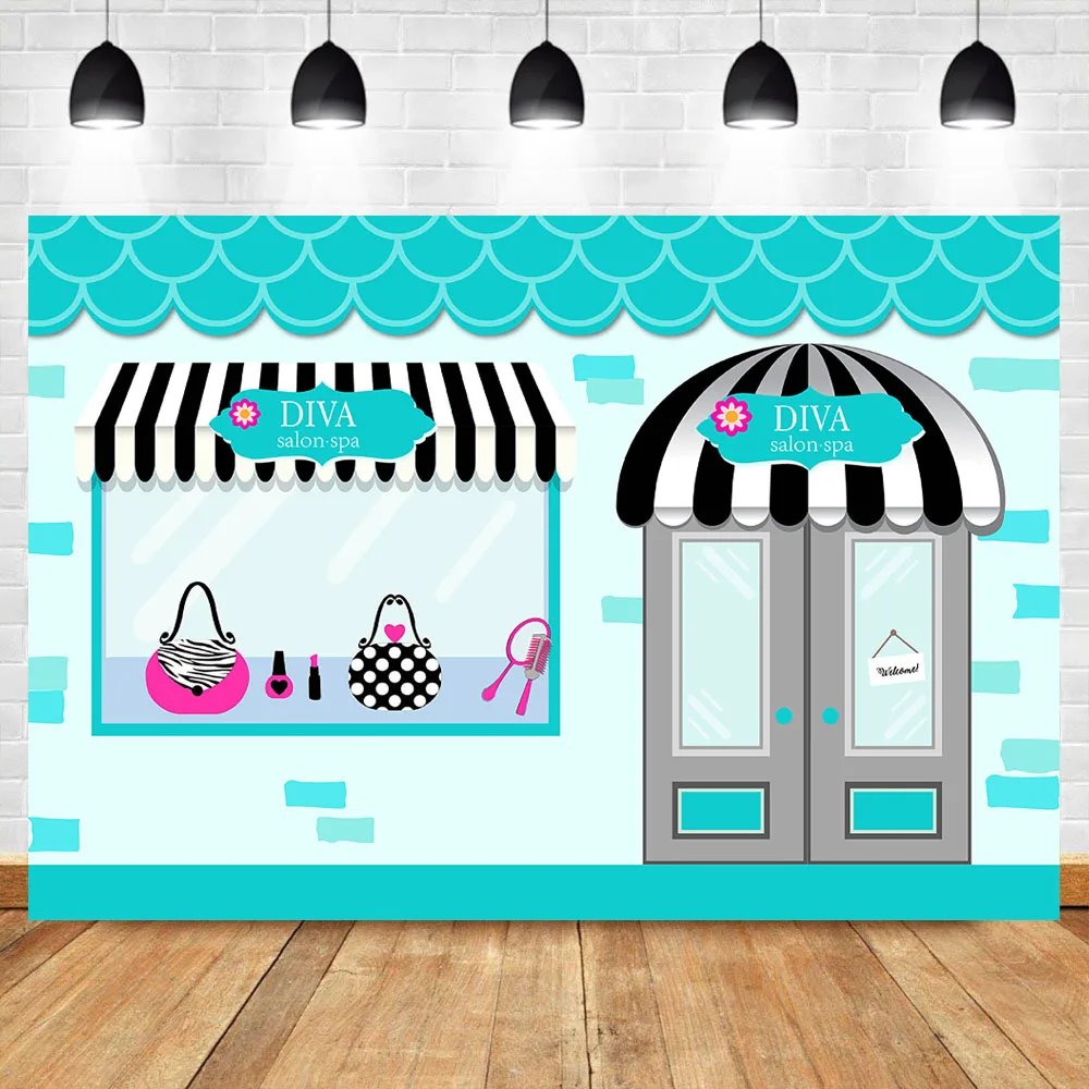 MOCSICKA модный бутик фон Дива спа салон вечерние для фотосъемки с изображением сине