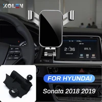 car mobile phone holder for hyundai sonata 2018 2019 gps gravity stand air vent outlet special navigation bracket accessories