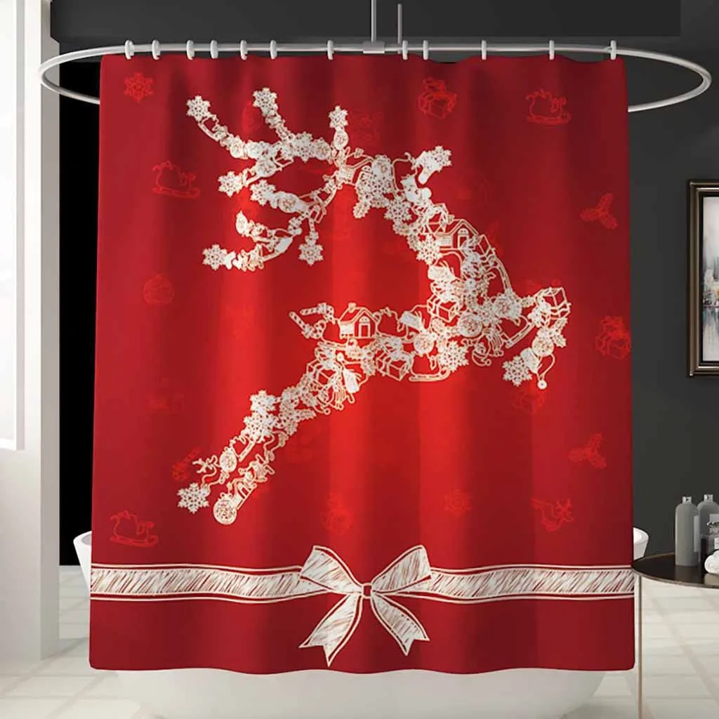 Счастливого Рождества набор для ванной комнаты Снеговик Дед Мороз Санта Белл