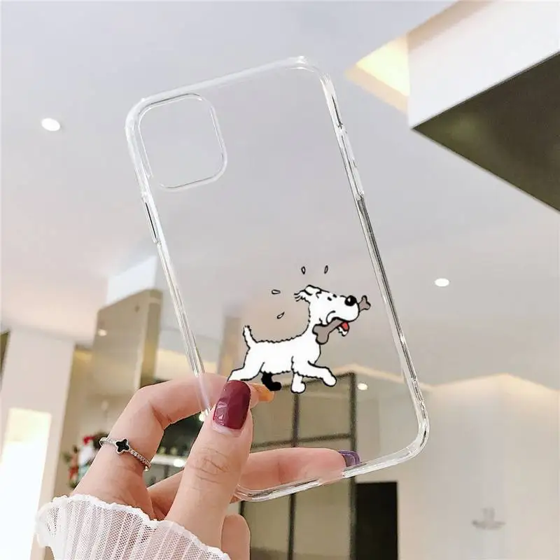 

Les Aventures de Tintin et Milou Phone Case Transparent soft For iphone 5 5s 5c se 6 6s 7 8 11 12 plus mini x xs xr pro max