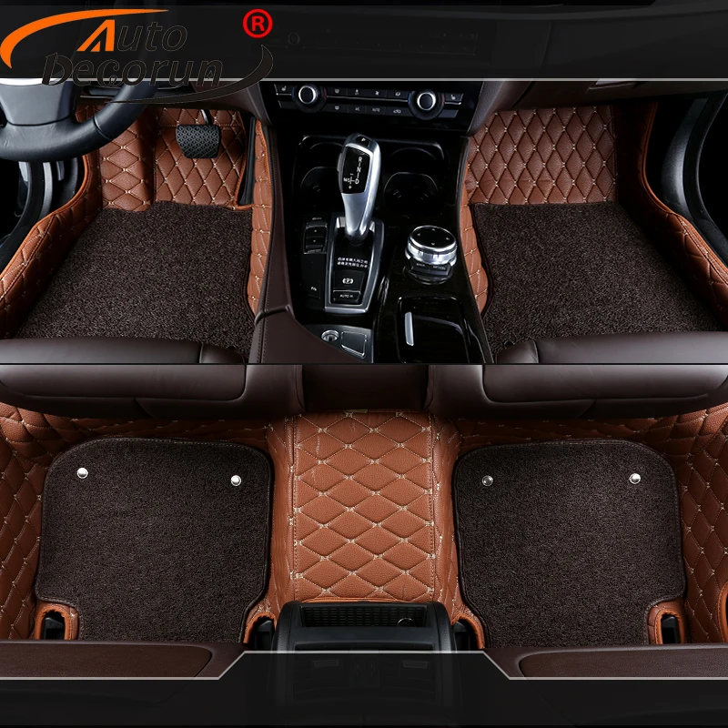 AutoDecorun индивидуальные автомобильные коврики для Ford Explorer Edge F150 из ПВХ кожи наборы