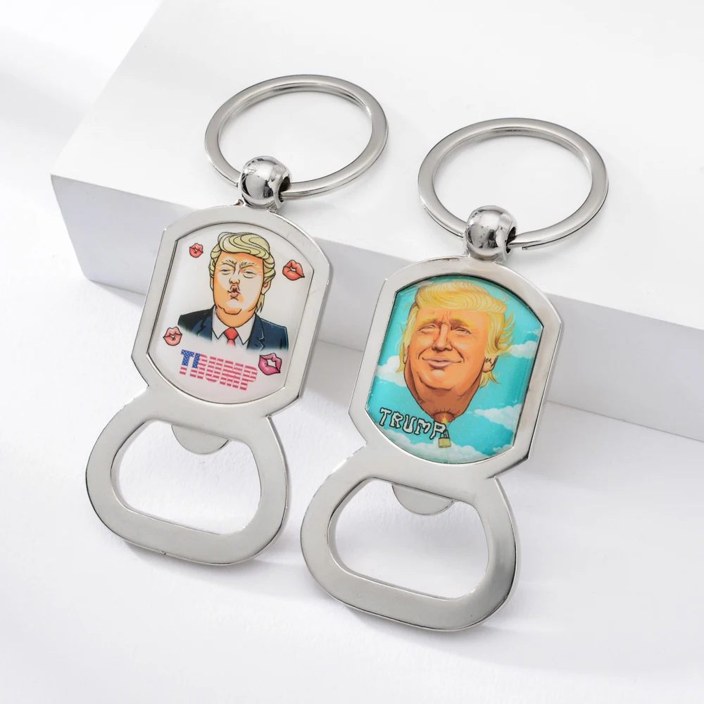 Vicney цинковый сплав Трамп открывалка брелок личность для мужчин женщин Америка президент DIY брелок-открывалка для пива