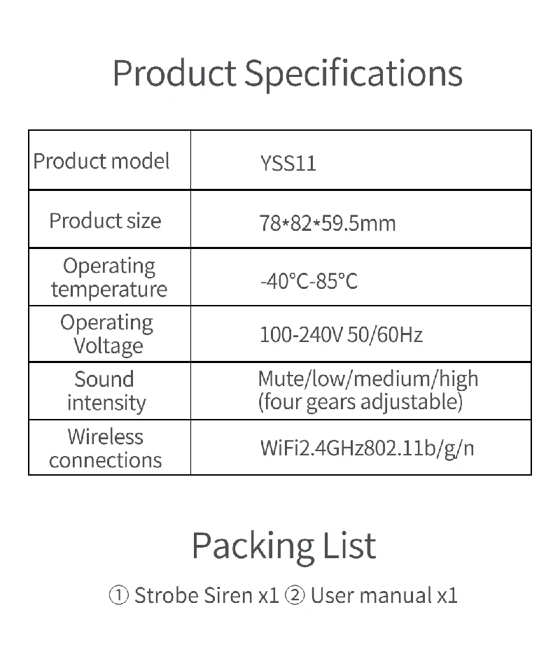 

Tuya Smart Wifi Sound And Light Alarm Mobile Phone App Remote Control Smart Home Linkage Control U.S. Regulations Home Security
