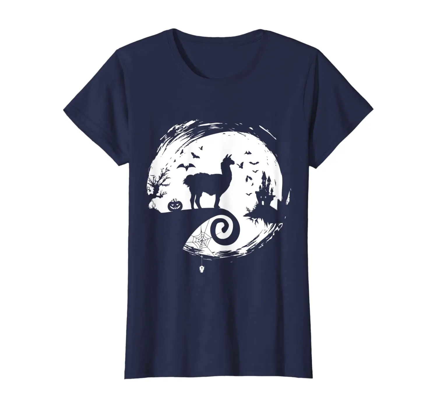

Halloween Costume Moon Silhouette Creepy Horror T-Shirt Summer Cool Women Tee New Breathable Pure Cotton Short Sleeve T Shirt