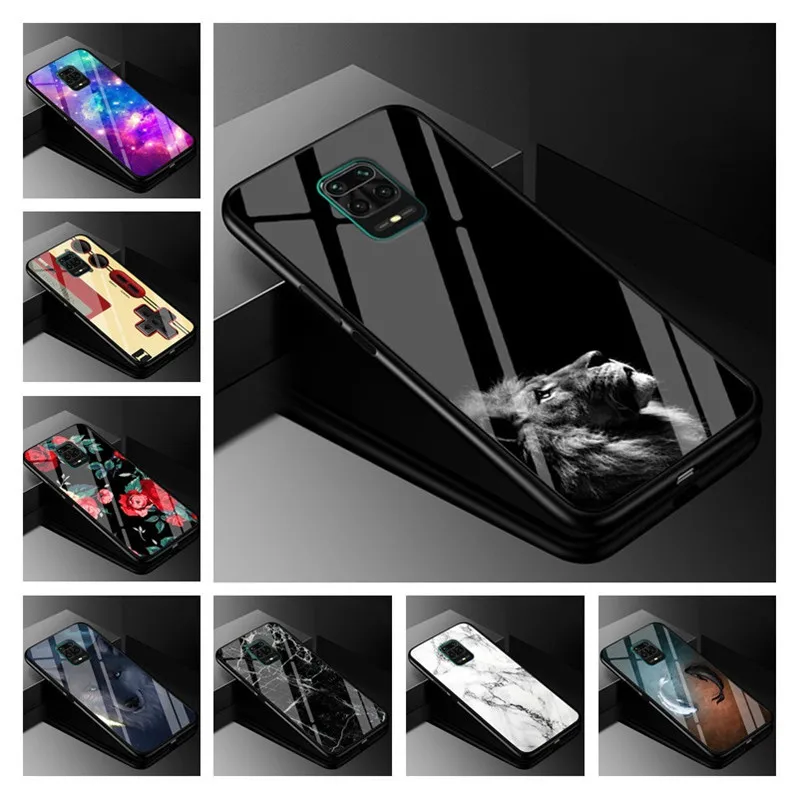 Стеклянная задняя крышка для Xiaomi Redmi Note 9 Pro чехол с закаленным стеклом Max s |